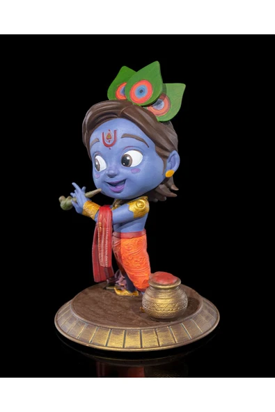 TuransoyCraft Chibi Krishna Boyalı Fİgür - Resim 4