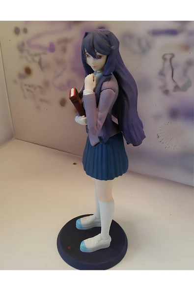 TuransoyCraft Doki Doki Literature Club Yuri Figür Anime Kız Figür Büyük Boy 25CM ürün görseli 1