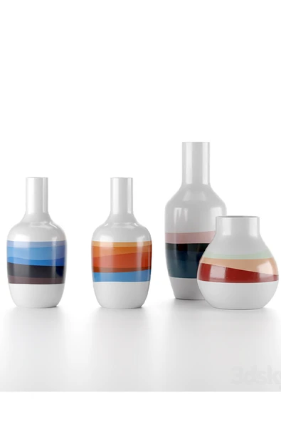 TuransoyCraft Lanix Modern Vazo Büyük Boy 25CM Dekoratif Sert Plastik Modern Vazo 4'lü Set ürün görseli 1