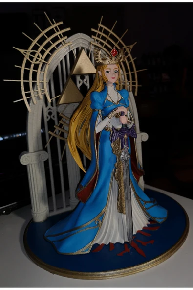 TuransoyCraft Princess Zelda Boyalı Figür Prenses Zelda Figür Büyük Boy 25CM ürün görseli 1