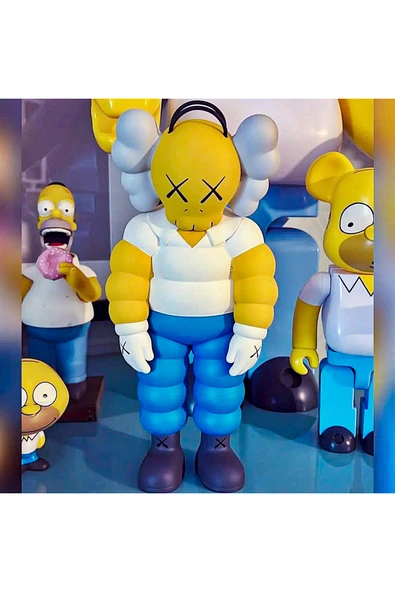 TuransoyCraft Kaws What The Party Homer Simpson Boyalı Figür Büyük Boy 20 CM ürün görseli 1