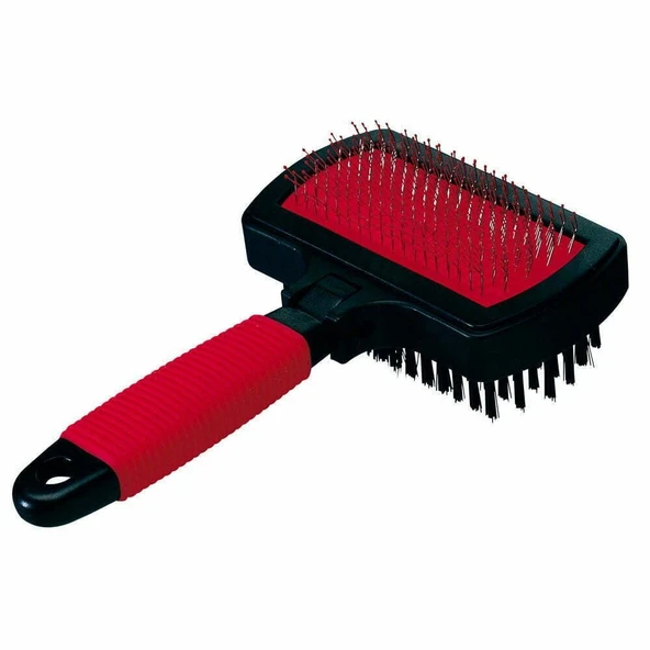 Ferplast GRO 5982 Çift Taraflı Kedi ve Köpek Tüy Tarama Fırçası 17cm ürün görseli 1