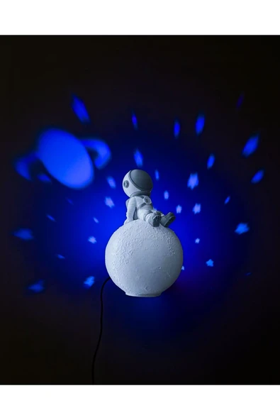 TuransoyCraft Uzayda Astronot Lamba Ay Yüzeyinde Astronot Duvar Lambası Büyük Boy 23CM ürün görseli 1