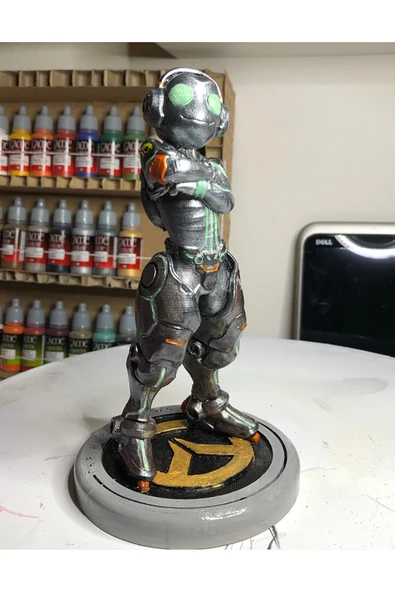 TuransoyCraft Overwatch Lucio Robot Boyalı Figür 15CM ürün görseli 1
