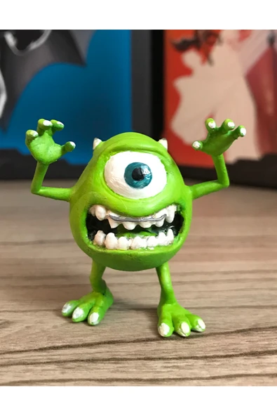 TuransoyCraft Sevimli Canavarlar Mike Wazowski Boyalı Figür Monsters Mike Figür 10CM ürün görseli 1