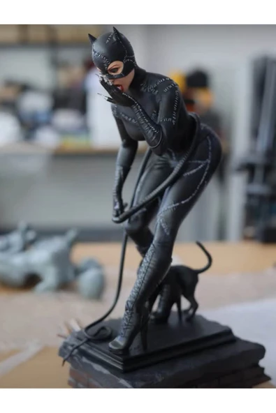 TuransoyCraft Batman Catwoman Figür Batman Kedi Kadın Boyalı Figür Büyük Boy 20CM ürün görseli 1