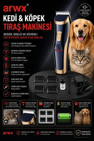 ARWX Kedi Köpek Kambur Tıraş Makinesi Kalitenin Adresi ürün görseli 1