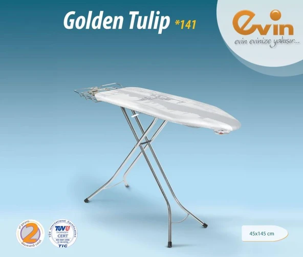 EVİN GOLDEN TULİP ÜTÜ MASASI 45*145 CM ürün görseli 1