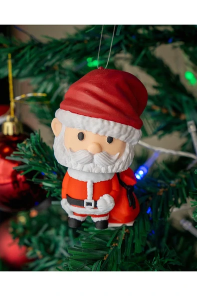 TuransoyCraft Uzaylı Noel Baba Yılbaşı Süsü Yılbaşı Noel Baba Çam Ağacı Süsü 18CM ürün görseli 1