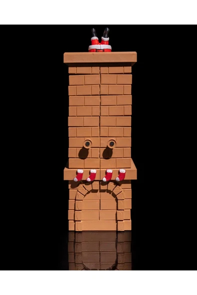 TuransoyCraft Yılbaşı Hediyesi Saklama Kutusu Şöminede Noel Baba Saklama Kutusu Büyük Boy 20CM ürün görseli 1