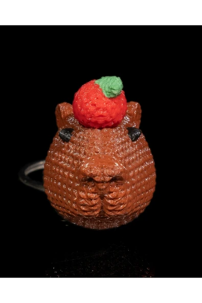TuransoyCraft Capy Crochet Keychain Sevimli Anahtarlık ürün görseli 1
