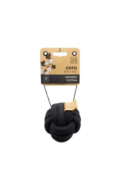 M-Pets Köpek Oyuncağı Örgü Top Siyah 9.5 Cm ürün görseli 1
