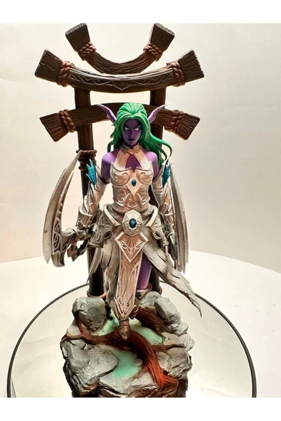 TuransoyCraft Warcraft Tyrande Whisperwind Figür WOW Night Warrior Figür Büyük Boy 25CM ürün görseli 1