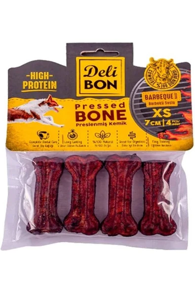 Delibon Köpek Ödül Pres Kemik Barbekü (XS) 4Lü 7Cm ürün görseli 1