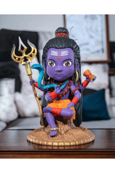 TuransoyCraft Chibi Shiva Boyalı Fİgür - Resim 2