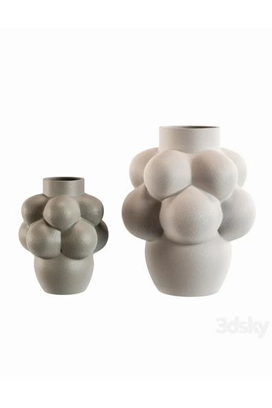 TuransoyCraft Bubble Modern Vazo Sert Plastik 2'li Dekoratif Modern Vazo Büyük Boy 25CM ürün görseli 1
