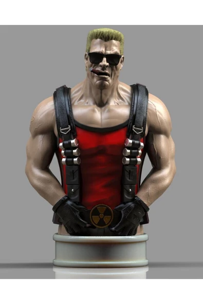 TuransoyCraft Duke Nukem Boyalı Büst Büyük Boy 20CM ürün görseli 1
