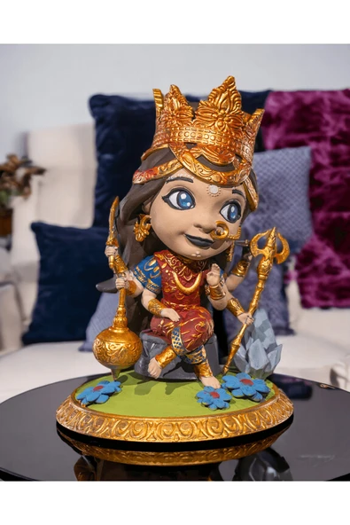 TuransoyCraft Chibi Durga Boyalı Fİgür - Resim 2