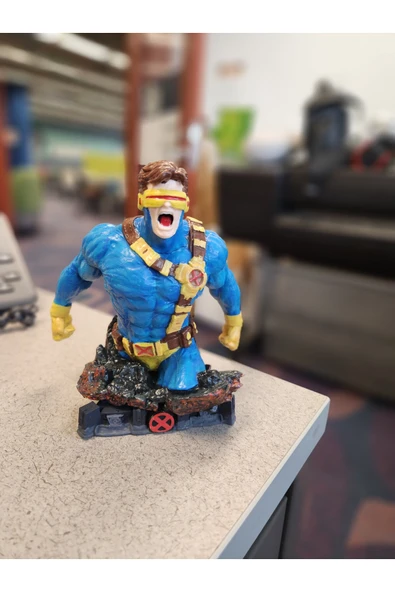 TuransoyCraft X-Men Cyclops Boyalı Büst Marvel Scott Summers Büst 13CM - Resim 6