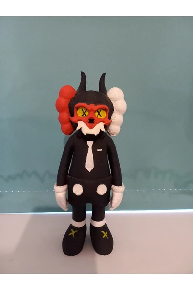 TuransoyCraft Kaws Oni Mask Figür Kaws Boyalı Figür Kaws Samuray Maskeli Figür Büyük Boy 20CM ürün görseli 1