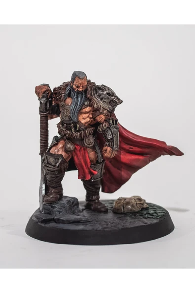 TuransoyCraft Armies of Gielinor Barbarian Chieftain Boyalı Figür Barbar Reisi Figür 15CM ürün görseli 1