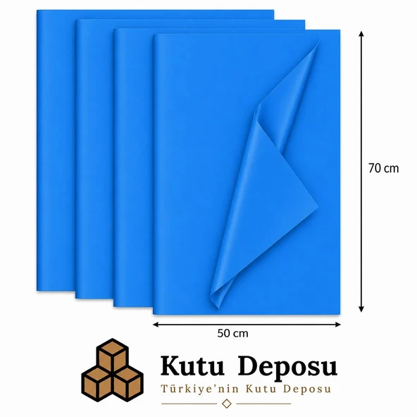 50x70 cm Mavi Renk Pelur Kağıt (1 KG) ürün görseli 1