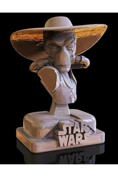 TuransoyCraft Star Wars Cad Bane Boyalı Büst Büyük Boy 20CM ürün görseli 1