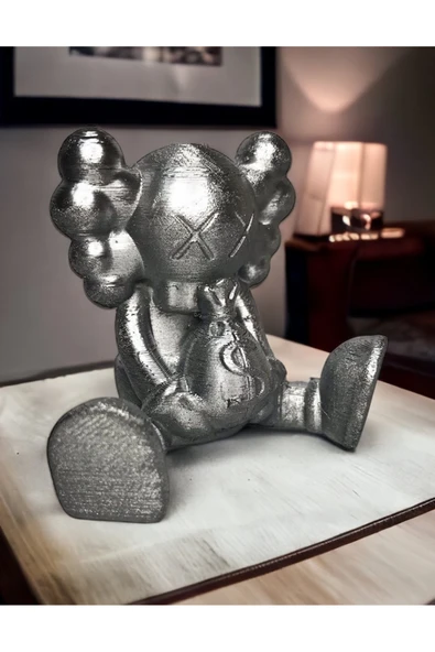 TuransoyCraft KAWS Para Kesesi Boyalı Figür Zengin Kaws Figür Büyük Boy 20CM ürün görseli 1