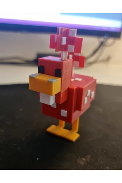 TuransoyCraft Minecraft Cluckshroom Boyalı Figür Minecraft Tavuk Obje 15CM ürün görseli 1