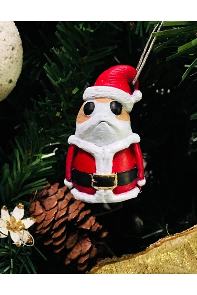 TuransoyCraft Starwars Noel Baba Porg Çam Ağacı Süsü Star Wars Yılbaşı Süsü ürün görseli 1