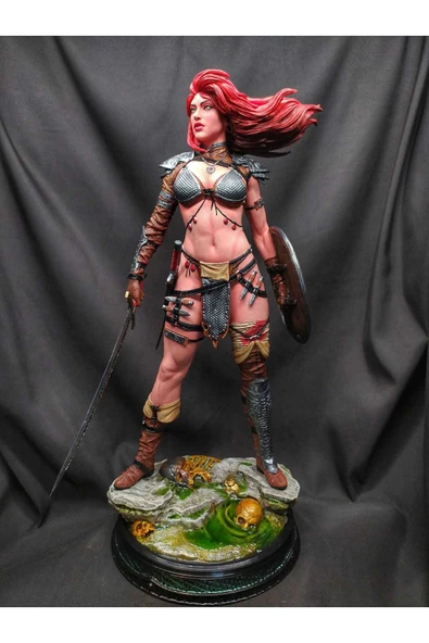 TuransoyCraft Red Sonja Conan Marvel 8K UHD Boyalı Figür 25 CM (BÜYÜK BOY) ürün görseli 1