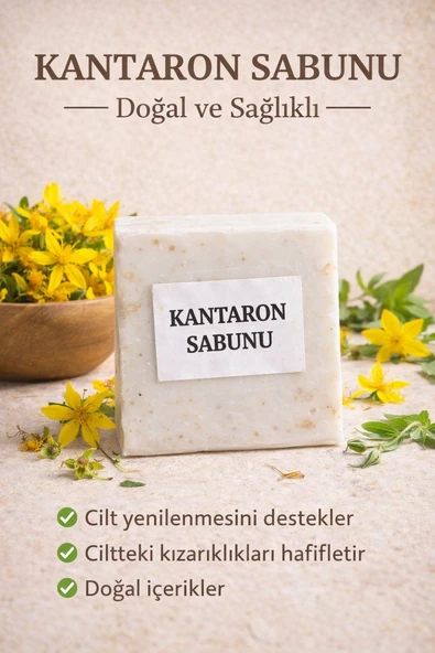 Herbliss Kantaron Sabunu Doğal  | Bitkisel, El Yapımı, Cilt Yenileyici Sabun ürün görseli 1
