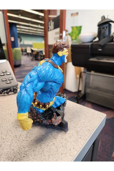 TuransoyCraft X-Men Cyclops Boyalı Büst Marvel Scott Summers Büst 13CM - Resim 2