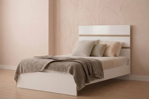 Asel Başlıklı Tek Kişilik 90x190 Karyola Seti ürün görseli 1