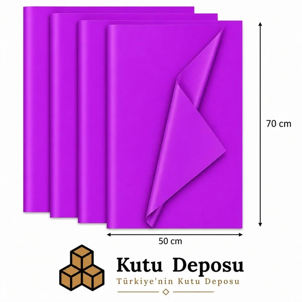 50x70 cm Mor Renk Pelur Kağıt (1KG) ürün görseli 1