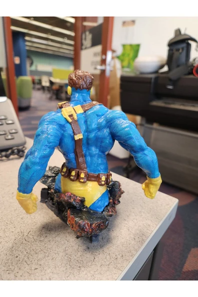 TuransoyCraft X-Men Cyclops Boyalı Büst Marvel Scott Summers Büst 13CM - Resim 3