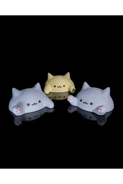 TuransoyCraft Anime Kedi 3'lü Masaüstü Dekoratif Obje 13CM ürün görseli 1