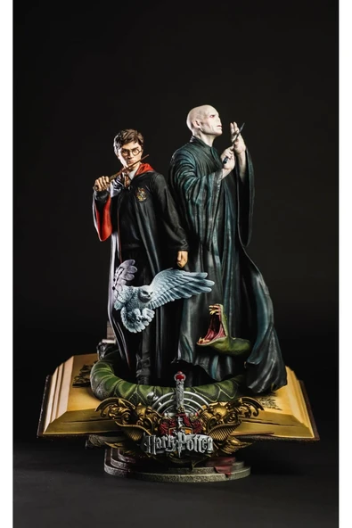 TuransoyCraft Harry Potter Ve Voldemort Son Savaş Hogwarts It All Ends 8k Ultra Hd Boyalı Figür 35 Cm (DEV BOY) ürün görseli 1