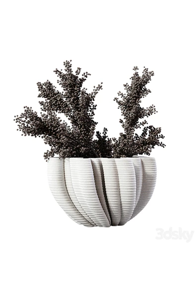 TuransoyCraft Twist Modern Vazo Büyük Boy 20 CM Sert Plastik Dekoratif Modern Vazo ürün görseli 1