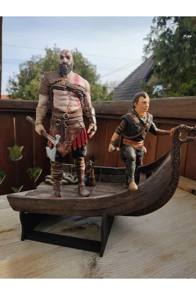 TuransoyCraft God Of War Kratos ve Atreus Figür God Of War Kratos AtreusObje 25CM Büyük Boy ürün görseli 1