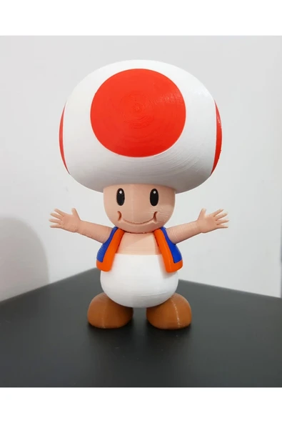 TuransoyCraft Süper Mario Toad Boyalı Figür ürün görseli 1