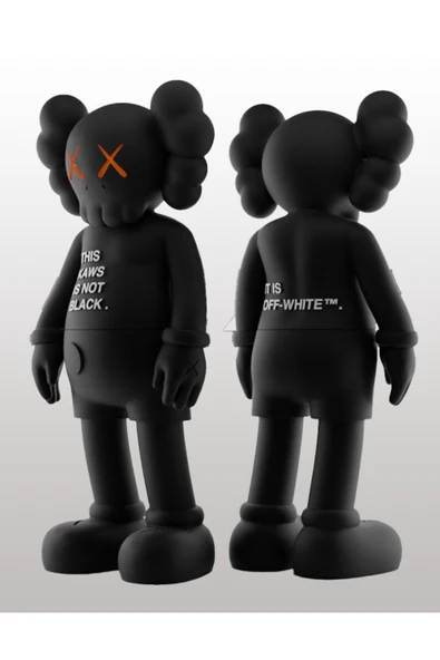 TuransoyCraft Siyah KAWS Companion Boyalı Figür Büyük Boy 20CM ürün görseli 1