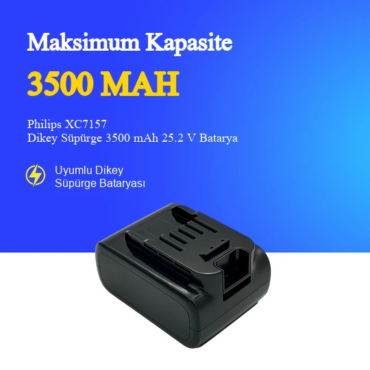 Philips XC7157 Dikey Süpürge 3500 mAh 25.2V Batarya ürün görseli 1