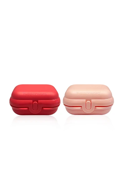 Tupperware Eco Mini Taşıma Kabı 2'Li Pembe- Toz Pembe ürün görseli 1