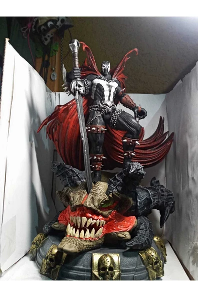 TuransoyCraft Mortal Kombat Spawn Boyalı Figür Medieval Spawn Figür Büyük Boy 25CM ürün görseli 1