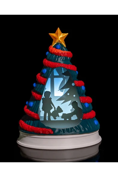 TuransoyCraft Yılbaşı Süsü Çam Ağacı Led Lamba Yılbaşı Süsü Led Lamba Büyük Boy 22CM ürün görseli 1