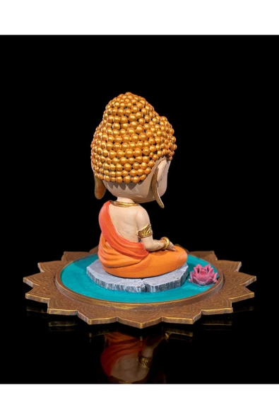 TuransoyCraft Chibi Buddha Boyalı Fİgür - Resim 6
