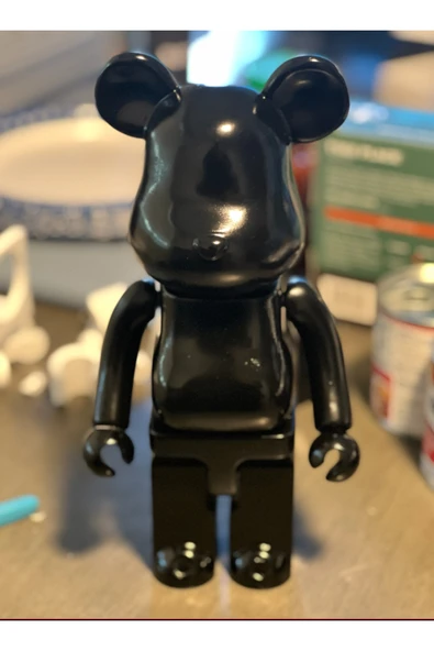 TuransoyCraft Siyah Bearbrick Boyalı Figür Bear Brick Figür Büyük Boy 20CM ürün görseli 1