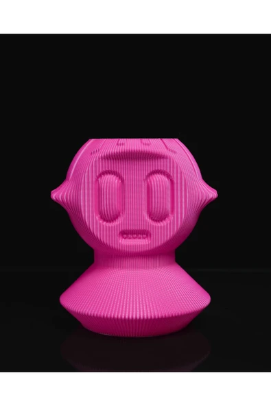 TuransoyCraft Fütüristik Galaksi Dekoratif Pembe Robot Vazo ürün görseli 1