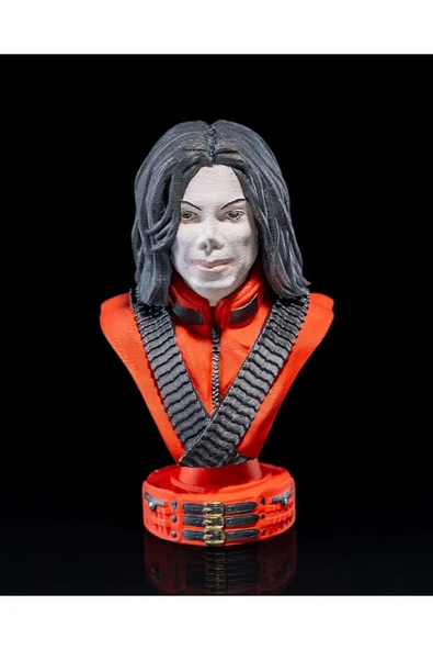 TuransoyCraft Michael Jackson Boyalı Büst 15 CM ürün görseli 1